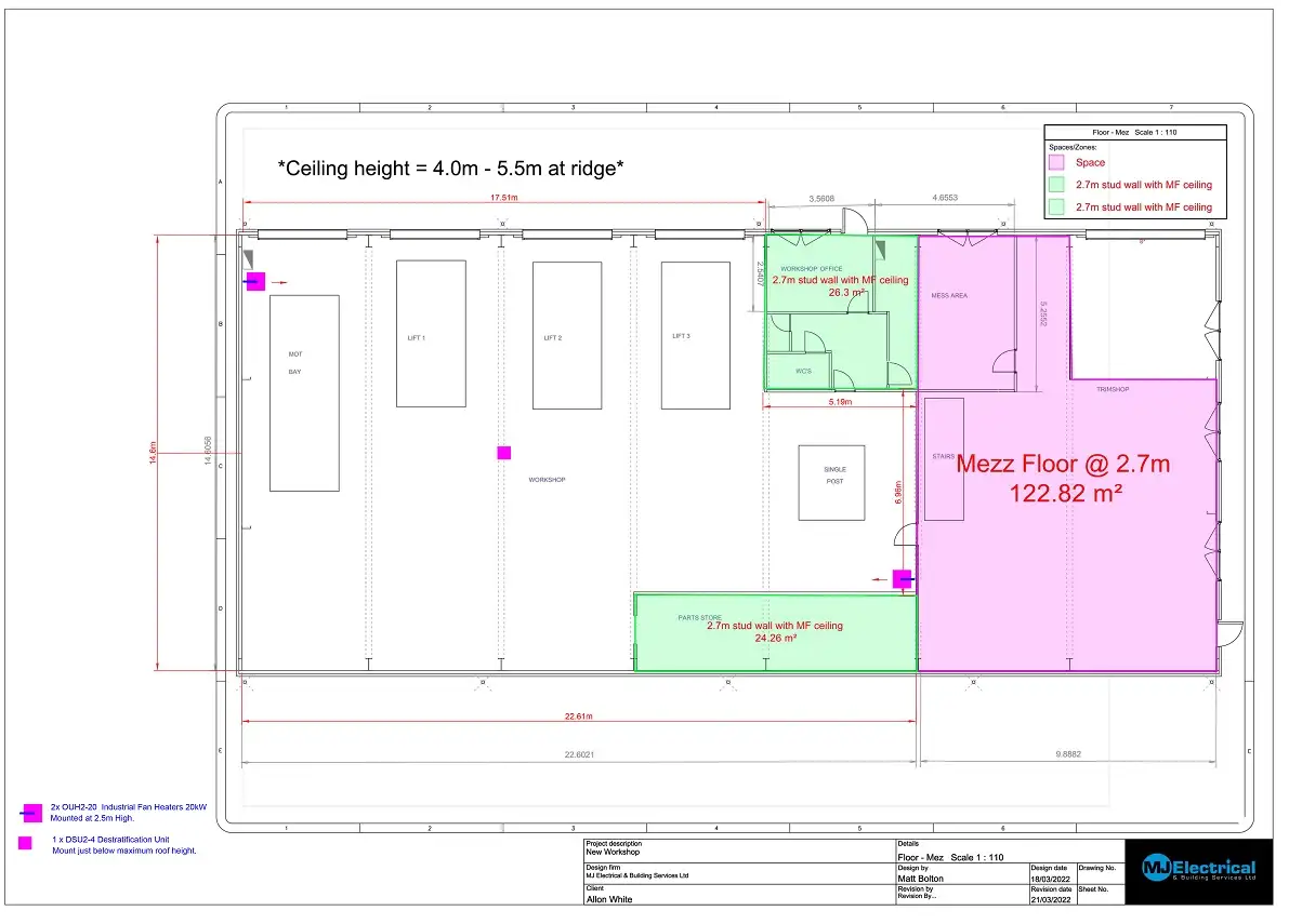 Design of a heating project