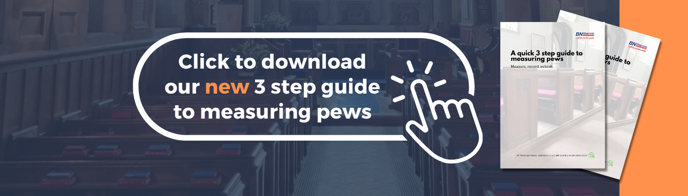 Click to download our new 3 step guide to measuring pews